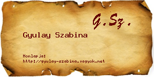 Gyulay Szabina névjegykártya